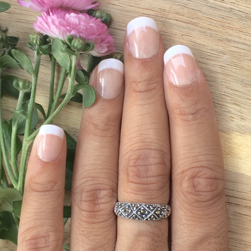 Marcasite Ring - Victorian Style Ring - Pyrite Ring - 925 Sterling Silver